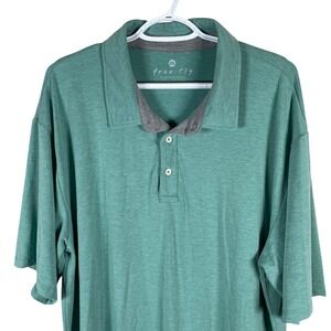 Free Fly Bamboo Performance Polo Shirt Mens‎ 3XL Green Short Sleeve Stretch